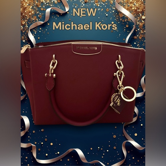 Michael Kors Rochelle Large Satchel in Brandy with Gold Hardware NEW WITH TAGS - Picture 4 of 16